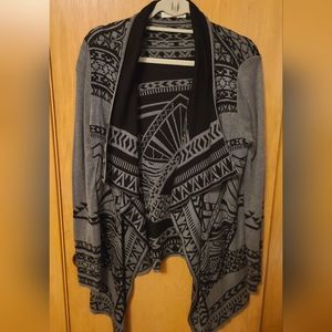 Young Threads NYC Cardigan Wrap Large Grey